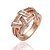cheap Rings-Gorgeous Cubic Zirconia 18K Gold Plated Crisscross Fashion Ring
