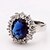 preiswerte Ringe-wunderschönen Kristall platiniertes die königliche Prinzessin Mode-Ring (weitere Farben)