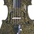 baratos Violinos-kinglos - (hb-1303) de ouro do projeto da flor roupa violino sólida abeto em preto (tamanho multi-)