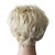 halpa Synteettiset peruukit-korkiton korkealaatuinen synteettinen blondi lyhyt kihara peruukki