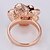 cheap Rings-Gorgeous Cubic Zirconia 18K Gold Plate Rose Fashion Ring