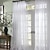 cheap Sheer Curtains-Semi Sheer Window Curtain Window Treatments White 2 Panels Grommet For Living Room Bedroom