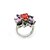 economico Anelli-splendida multicolor cubic zirconia platinato forma irregolare anello di moda