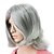 Недорогие Парики из искусственных волос-шапки syntheitc серый короткий прямой парик партия