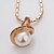 cheap Necklaces-18K Gorgeous Fashion Rhinestone Alloy Pearl Necklace (More Colors)
