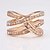 cheap Rings-Gorgeous Cubic Zirconia 18K Gold Plated Net Shape Fashion Ring