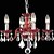 cheap Chandeliers-Candle Featured Crystal Chandeliers with 4 Lights in Red