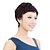 cheap Human Hair Capless Wigs-Capless Fashion Short Black Wavy Human Hair Wig