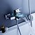 voordelige Badkranen-Douchekraan / Badkraan - Hedendaagse Chroom Bad en douche Keramische ventiel Bath Shower Mixer Taps / Messing / Single Handle twee gaten