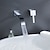 tanie Naścienne-baterie łazienkowe, mosiężny wodospad nowoczesny styl ścienny pojedynczy uchwyt dwa otwory chromowane wykończenie kran do wanny z zimnym i gorącym przełącznikiem