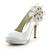 abordables Chaussures Femme-satin pompes talon aiguille plate-forme avec des chaussures de mariage strass / perles (plus de couleurs)