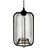 baratos Luzes pendentes-70w luz pingente de vidro transparente em design bolha preto