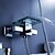 cheap Bathtub Faucets-Shower Faucet / Bathtub Faucet - Contemporary Chrome Tub And Shower Ceramic Valve Bath Shower Mixer Taps / Brass / Single Handle Two Holes