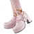 cheap Lolita Fashion Costumes-Women&#039;s Lolita Shoes Classic Lolita Lolita High Heel Shoes Solid Colored 7.5 cm Black White Pink PU Leather / Polyurethane Leather Polyurethane Leather Halloween Costumes