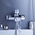 tanie Baterie wannowe-Bateria wannowa - Nowoczesny Chrom Wanna i prysznic Zawór ceramiczny Bath Shower Mixer Taps / Mosiądz / Jeden uchwyt Dwa otwory