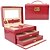 billige Smykkeskrin-prinsesse krakelering kunstlæder ladies&#039;jewelry boks (flere farver)