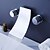 preiswerte Badewannenarmaturen-Badewannenarmaturen - Moderne Chrom Wandmontage Keramisches Ventil Bath Shower Mixer Taps / Messing / Zwei Griffe Drei Löcher