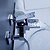 Χαμηλού Κόστους Βρύσες Μπανιέρας-Βρύση Μπανιέρας - Σύγχρονο Χρώμιο Μπανιέρα και Ντουζιέρα Κεραμική Βαλβίδα Bath Shower Mixer Taps / Ορείχαλκος / Ενιαία Χειριστείτε δύο τρύπες