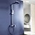 cheap Shower Faucets-Shower Faucet - Contemporary Chrome Shower System Ceramic Valve Bath Shower Mixer Taps / Single Handle Three Holes