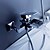 abordables Grifería para bañera-Grifo de bañera - Moderno Cromo Bañera y ducha Válvula Cerámica Bath Shower Mixer Taps / Latón / Sola manija Dos Agujeros