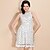 זול TS שמלות-לבן שמלה - ללא שרוולים קיץ וינטאג&#039; לבן