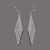 abordables Boucles d&#039;oreilles-superbe plaque de diamant en argent maille boucle d&#039;oreille de forme