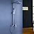 voordelige Douchekranen-Douchekraan - Hedendaagse Chroom Douchesysteem Keramische ventiel Bath Shower Mixer Taps / Single Handle drie gaten