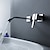halpa Seinäasennus-kylpyhuoneen pesuallashanat, messinkivesiputous moderni tyyli seinäteline yksikahva kaksireikäinen kromiviimeistely kylpyhana kylmä- ja kuumakytkimellä