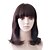 זול הארכות שיער ויחידות שיער-Capless Mono Top Medium Brown Wavy Human Human Hair Wig