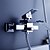 abordables Grifería para bañera-Grifo de bañera - Moderno Cromo Bañera y ducha Válvula Cerámica Bath Shower Mixer Taps / Latón / Sola manija Dos Agujeros