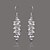 abordables Boucles d&#039;oreilles-magnifique plateau d&#039;argent boucle d&#039;oreille sourde de raisin à ongles