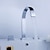 abordables Agujeros múltiples-Grifo de cobre para lavabo de baño, grifos de baño de dos manijas cromados generalizados con tres orificios con interruptor y válvula de agua caliente y fría