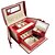 abordables Cajas de joyas-pequeña mariposa alligatoring cuero ladies&#039;jewelry caja (más colores)