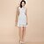 זול TS שמלות-לבן שמלה - ללא שרוולים קיץ וינטאג&#039; לבן