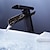 olcso Fürdőszobai mosdócsapok-Fürdőszoba mosogató csaptelep - Vízesés Olajjal kezelt bronz Mosdókagyló Egy furat / Egy fogantyú egy lyukkal