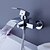 billige Badekarsarmaturer-Badekarshaner - Moderne Krom Vægmonteret Keramik Ventil Bath Shower Mixer Taps / Messing / Enkelt håndtere to Huller