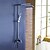 billige Bruserarmaturer-Brusehaner - Moderne Krom Bruse System Keramik Ventil Bath Shower Mixer Taps / Enkelt håndtag tre huller