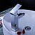 Недорогие Смесители для ванны-Современный Центровой кран Керамический клапан Одно отверстие Хром