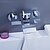 billige Badekraner-Badekarskran - Moderne Krom Vægmonteret Keramisk Ventil Bath Shower Mixer Taps / Messing / Enkelt håndtak To Huller