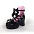 זול הנעלת לוליטה-PU Leather 7.5cm High Heel Sweet Lolita Shoes with Bow