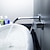 voordelige Muursteun-wastafelkranen in de badkamer, messing waterval moderne stijl wandmontage enkele handgreep twee gaten verchroomde badkraan met koude en warme schakelaar