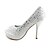 お買い得  レディースシューズ-Women&#039;s Shoes Peep Toe Stiletto Heel Satin Pumps with Rhinestone Wedding Shoes