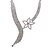 billiga Smyckeset-underbara klar kristall med aluminiumfälgar bröllop brud halsband och örhängen smycken set