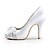 cheap Women&#039;s Shoes-Spring Summer Fall Platform Wedding Stiletto Heel Platform Crystal Bowknot Black Blue Pink Red Ivory White Silver Gold Champagne