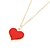 billige Halskjeder-Fashion Søt gullkantet hjerte form halskjede