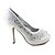 お買い得  レディースシューズ-Women&#039;s Shoes Peep Toe Stiletto Heel Satin Pumps with Rhinestone Wedding Shoes