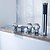 billige Badekraner-Badekarskran - Moderne Krom Romersk kar Keramisk Ventil Bath Shower Mixer Taps / Messing / Tre Håndtak fem hull
