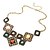 cheap Necklaces-Luxury Fashion Gem Square Short Necklace