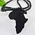 halpa Kaulakorut-Afrikan kartta Pattern Puinen kaulakoru