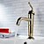 cheap Bathroom Sink Faucets-Country Centerset Ceramic Valve One Hole Single Handle One Hole Ti-PVD, Bathroom Sink Faucet